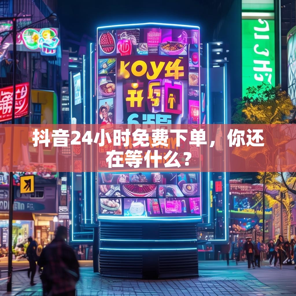 抖音24小时免费下单，你还在等什么？