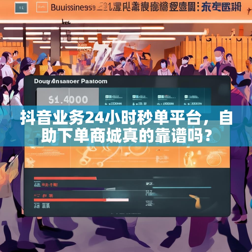 抖音业务24小时秒单平台，自助下单商城真的靠谱吗？