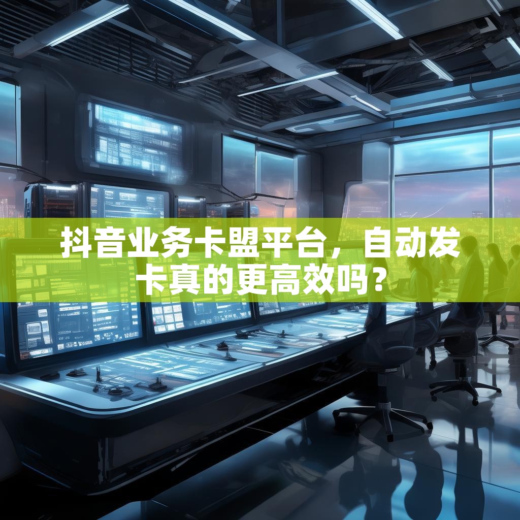 抖音业务卡盟平台，自动发卡真的更高效吗？