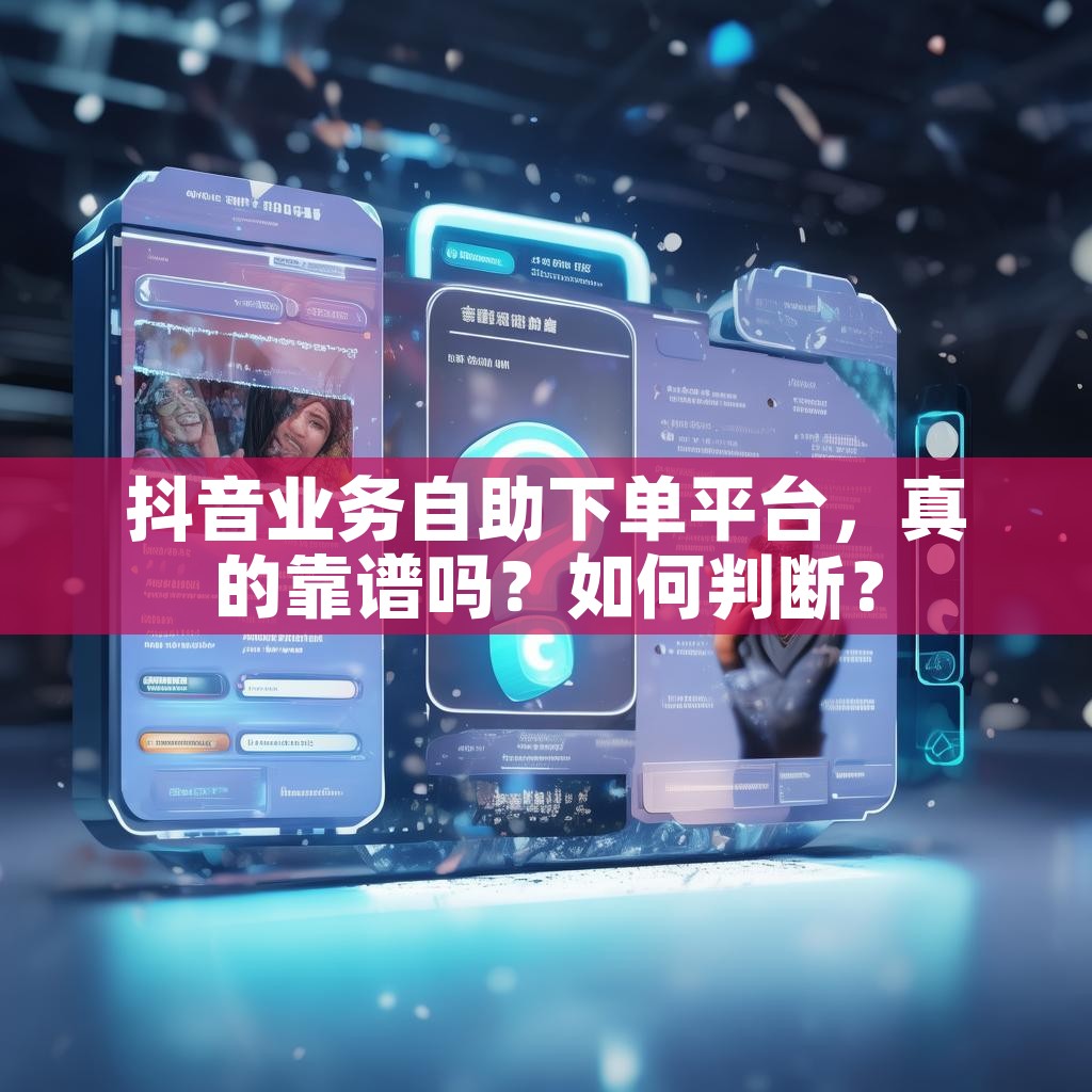 抖音业务自助下单平台，真的靠谱吗？如何判断？