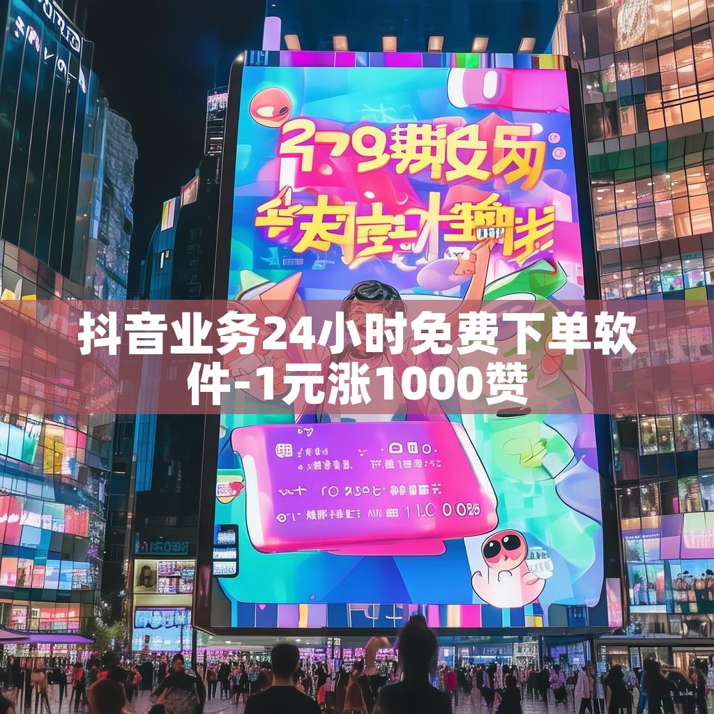 抖音业务24小时免费下单软件-1元涨1000赞