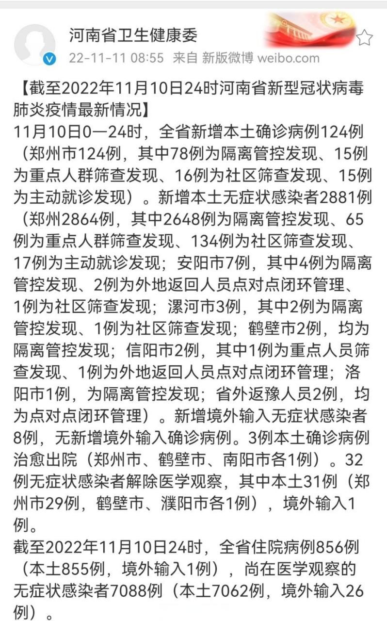 11月20日洛阳新增无症状感染者，这些风险点位请留意